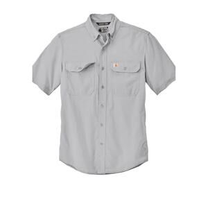Carhartt Force Ridgefield Relaxed Shirt Outdoors Mens 3xl Gray Button Polo
